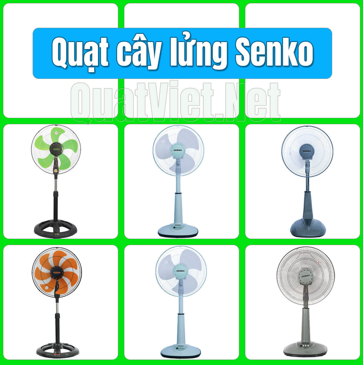 Quạt lửng Senko (quạt lỡ) với chiều cao vừa phải, tiện lợi cho không gian nhỏ, an toàn khi sử dụng