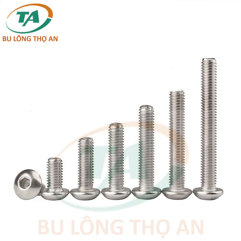 Các loại bu lông lục giác chìm đầu cầu Inox 201 theo tiêu chuẩn DIN 7380