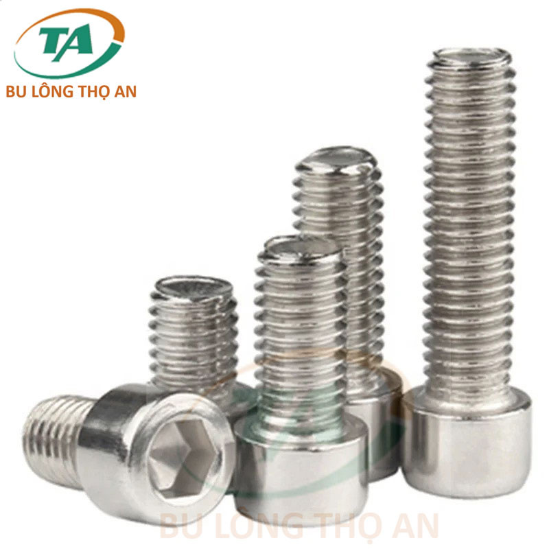 Hình ảnh thực tế bu lông lục giác chìm đầu trụ vật liệu Inox 201, 304, 316