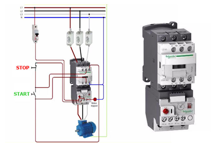 Cách chọn Contactor phù hợp cho mạch khởi động sao tam giác