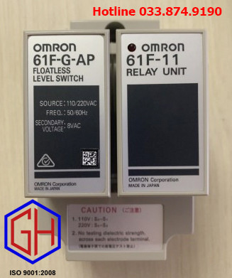 Hình ảnh bộ điều khiển mức nước Omron 61F-G-AP 3 que