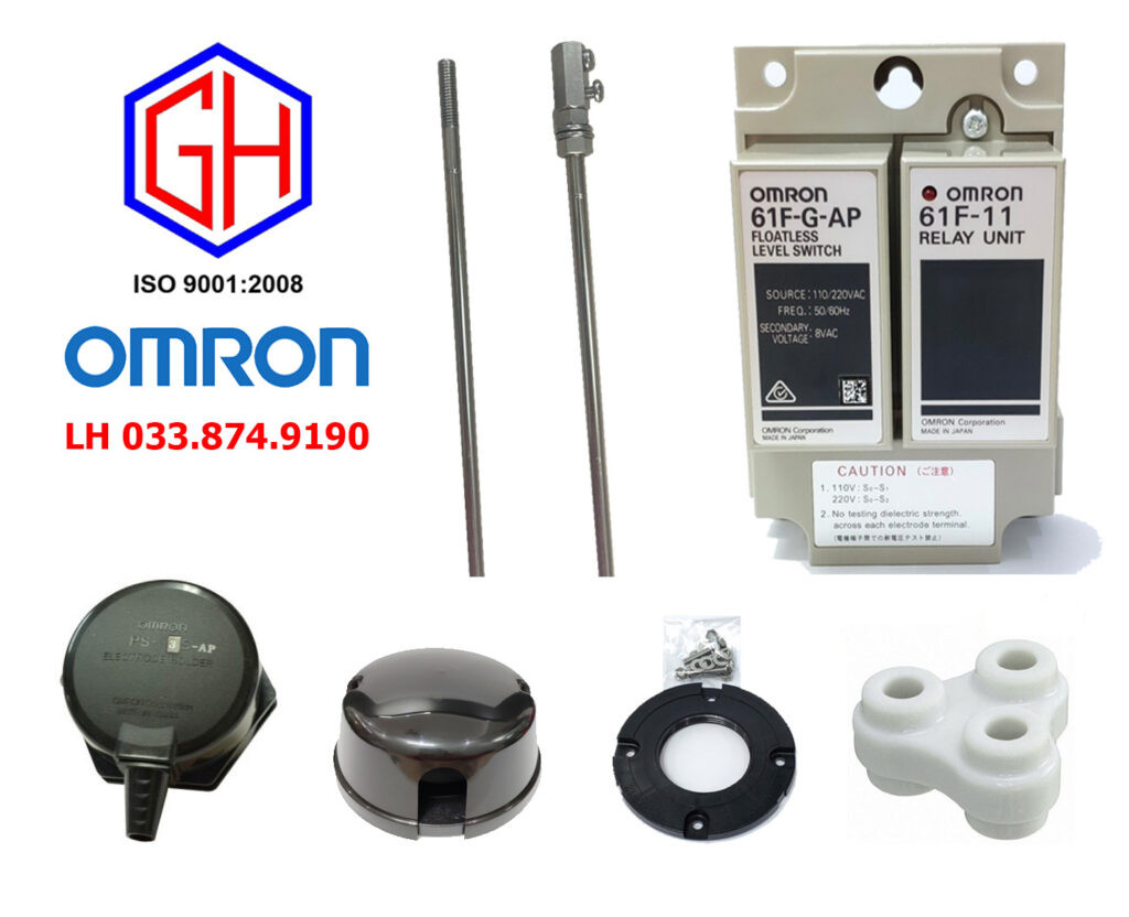 Các bộ phận cấu tạo hoàn chỉnh của bộ cảm biến mực nước Omron 3 que