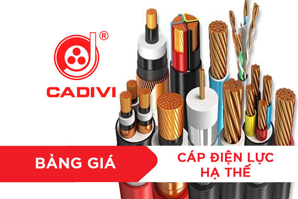 Hình ảnh bìa bảng giá cáp điện lực hạ thế CADIVI chi tiết các loại và kích thước