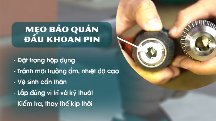 Bí quyết bảo quản đầu khoan pin hiệu quả để kéo dài tuổi thọ