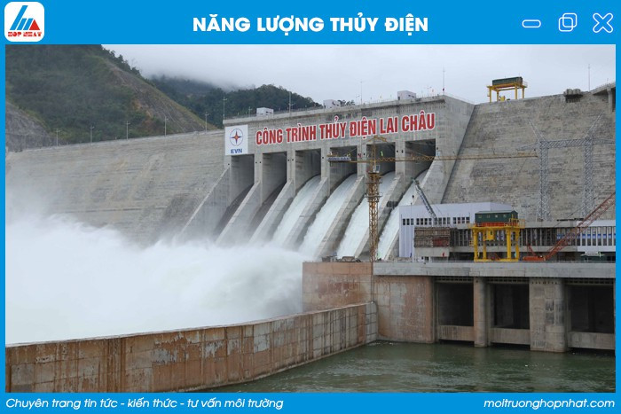 Đập thủy điện hùng vĩ, tận dụng sức nước để tạo ra điện, đóng vai trò quan trọng trong cung cấp năng lượng quốc gia