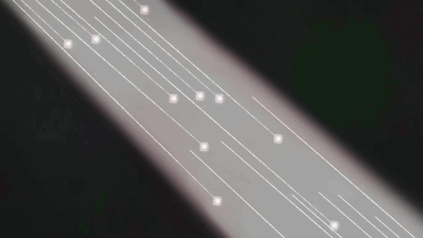 Minh họa hạt photon chiếu vào solar cell tạo ra cặp electron và lỗ trống