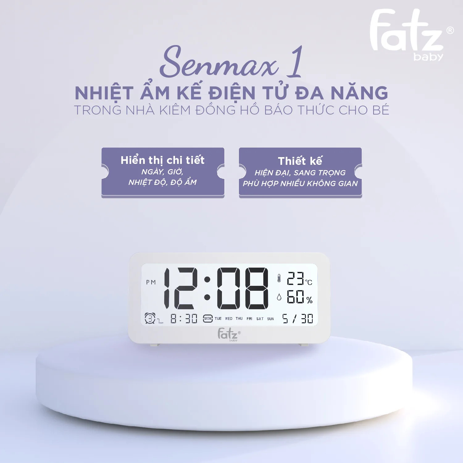 Nhiệt ẩm kế điện tử đa năng cho gia đình
