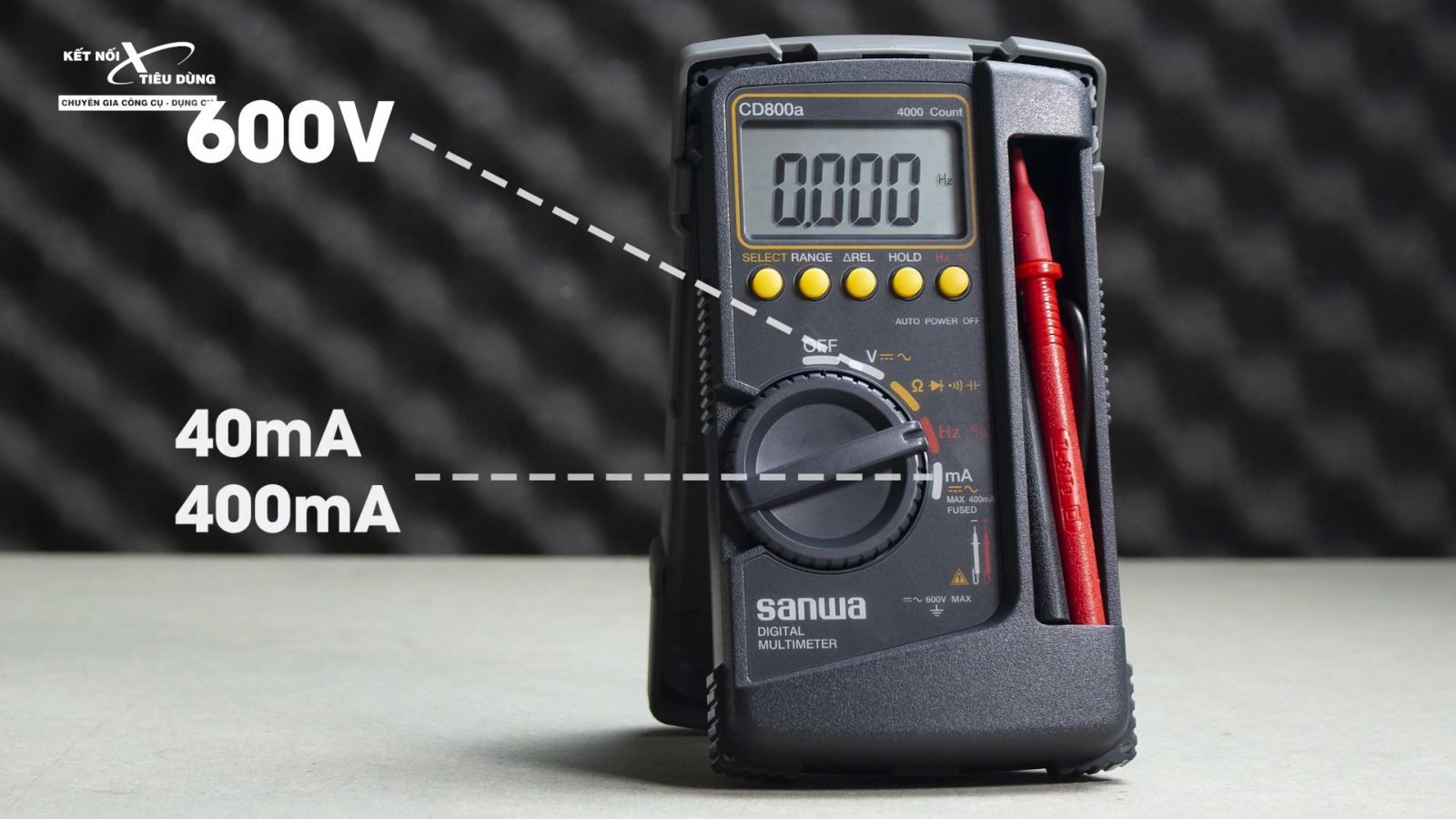 Đồng hồ vạn năng Sanwa CD800A với khả năng đo đa dạng các đại lượng điện
