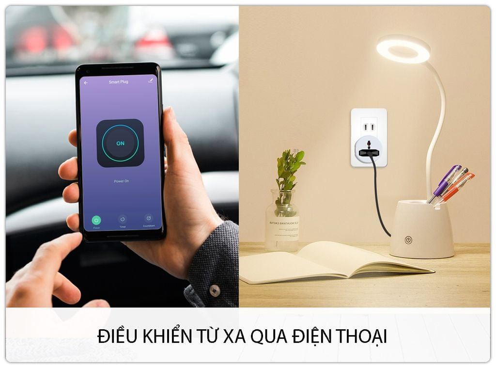 Ổ cắm điều khiển từ xa kết nối điện thoại thông minh qua WiFi