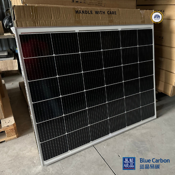 Mô tả tấm pin năng lượng mặt trời 12V 200W đơn tinh thể Blue Carbon