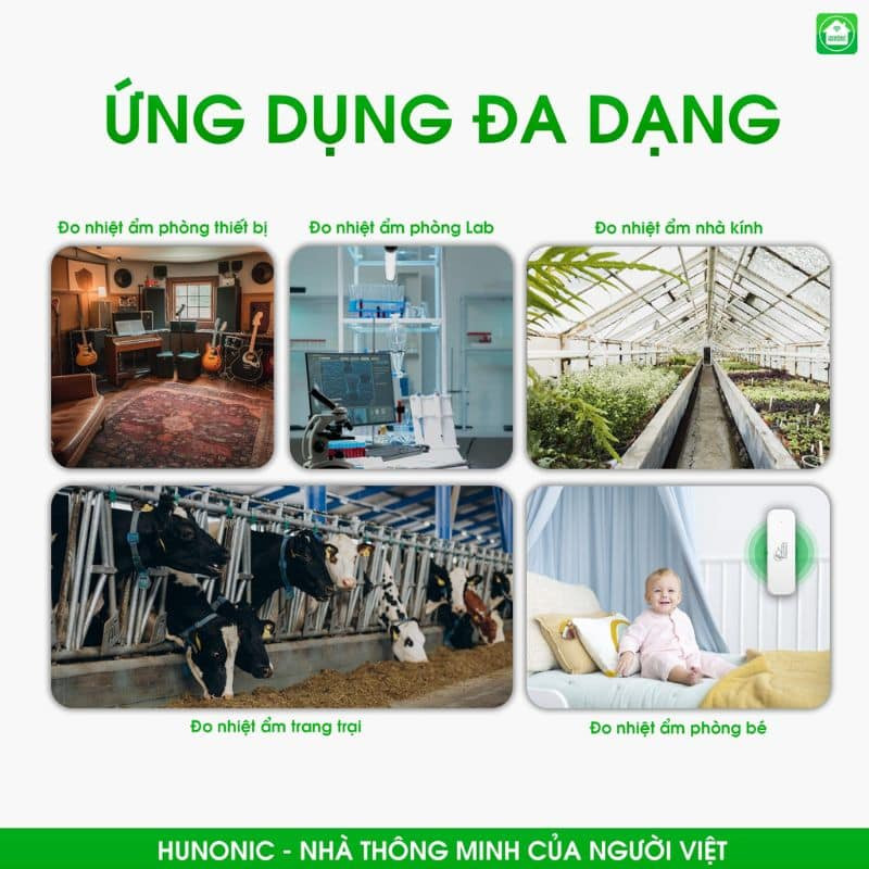 Màn hình hiển thị giá trị nhiệt độ và độ ẩm của cảm biến