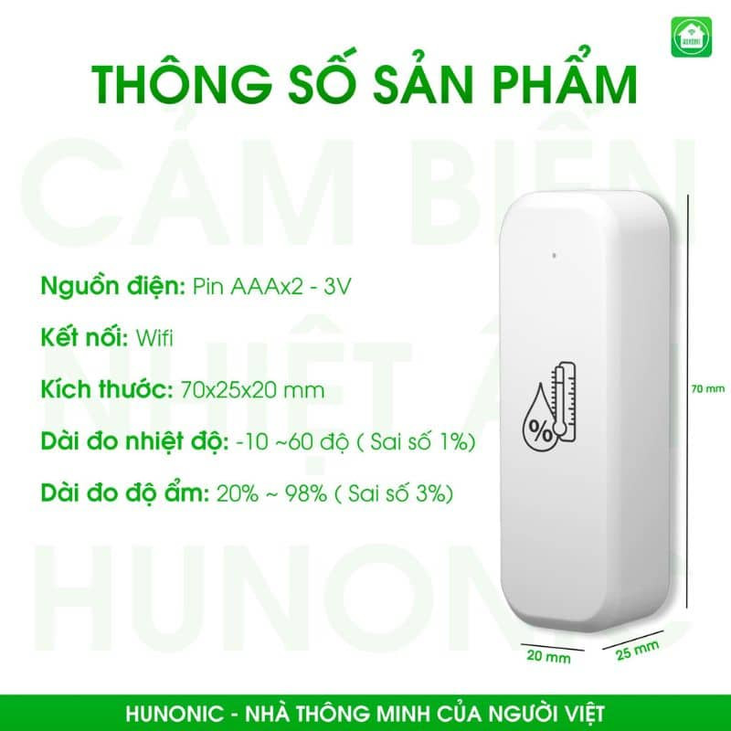 Thiết kế cảm biến nhiệt độ độ ẩm kết nối Wifi sử dụng pin AAA