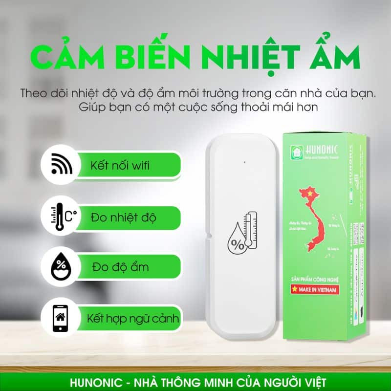 Hình ảnh minh họa cảm biến nhiệt độ và độ ẩm thông minh