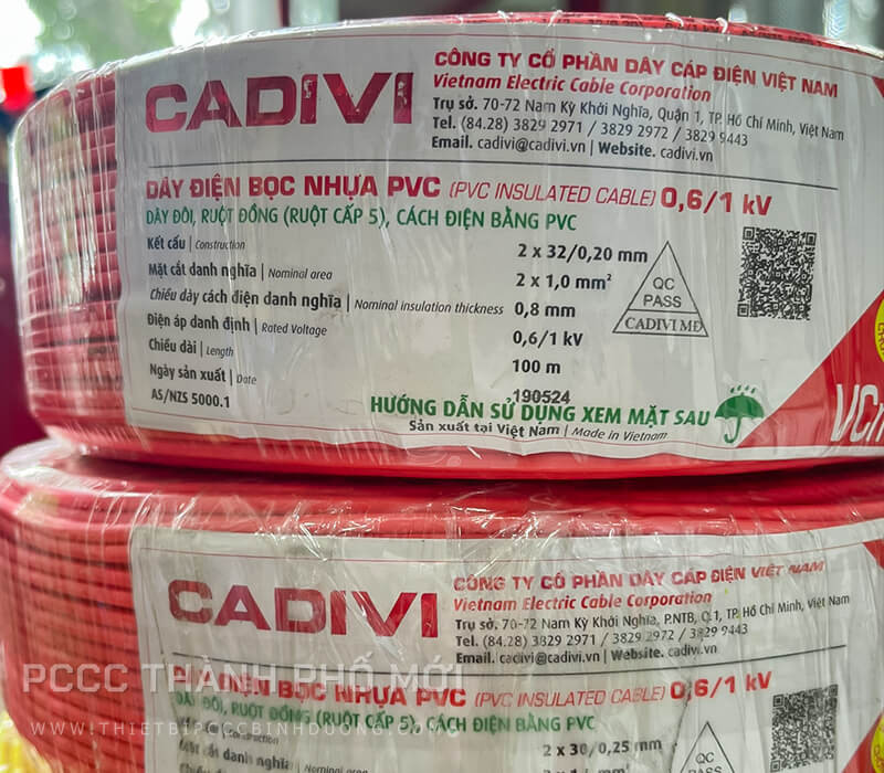 Minh họa các loại tiết diện dây điện Cadivi dân dụng