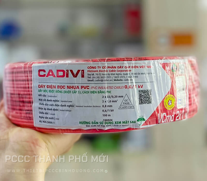 Hình ảnh một cuộn dây điện Cadivi, minh họa chiều dài chuẩn