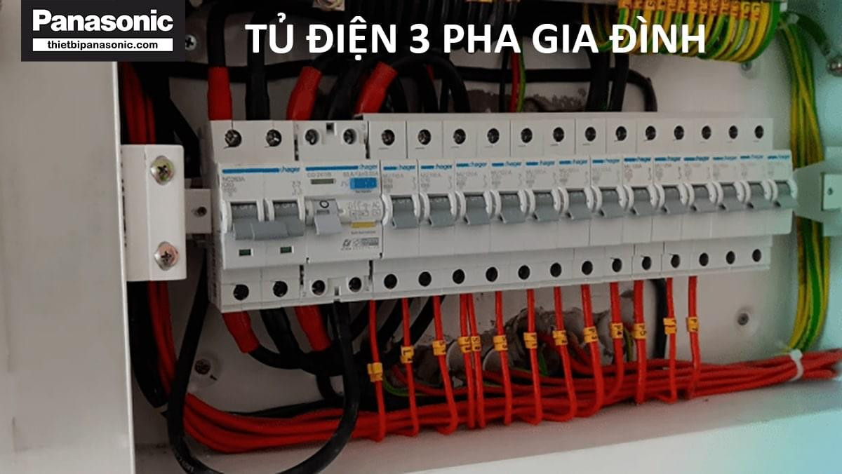 Sơ đồ đấu nối và lắp đặt tủ điện 3 pha cho hệ thống điện gia đình