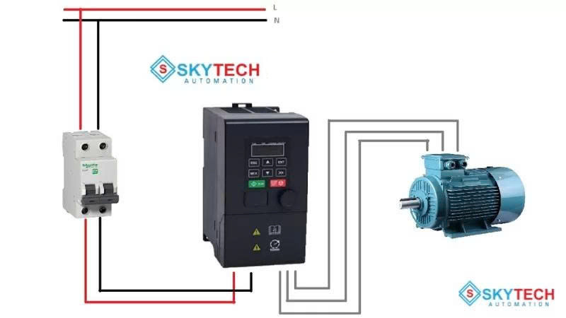 Thiết bị biến tần chuyển đổi nguồn điện 1 pha 220V sang 1 pha 220V