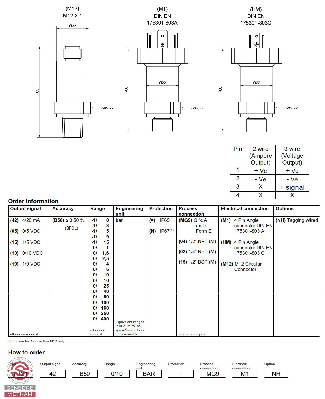 Sản phẩm cảm biến áp suất PT21 MASS sản xuất tại Ấn Độ