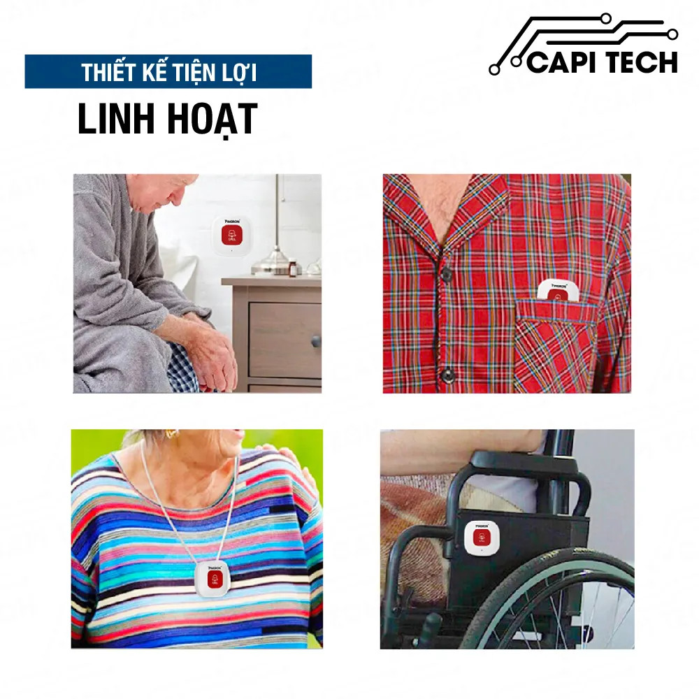 Nút nhấn khẩn cấp N01W với thiết kế dây đeo cổ, thuận tiện mang theo