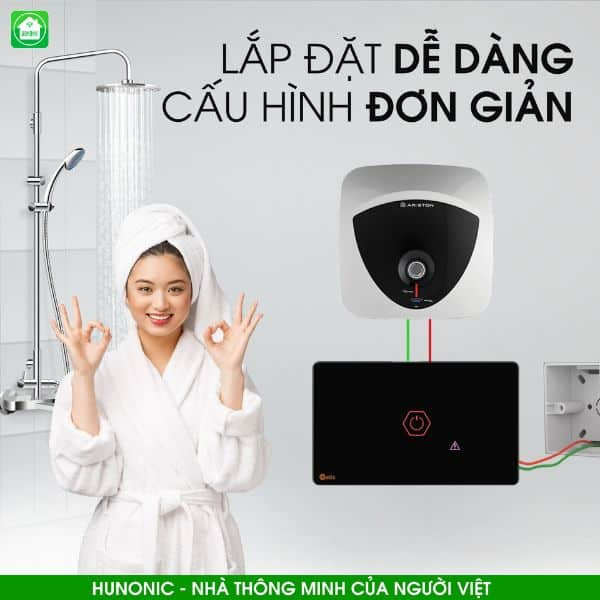 Sơ đồ lắp đặt đơn giản của công tắc chống giật thông minh