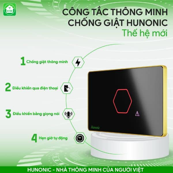 Các tính năng ưu việt của công tắc chống giật Hunonic đảm bảo an toàn điện