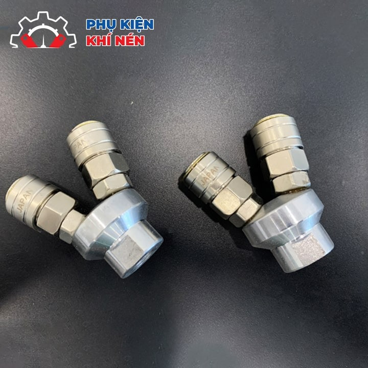 Đầu nối nhanh khí nén dạng chữ Y giúp phân chia dòng khí