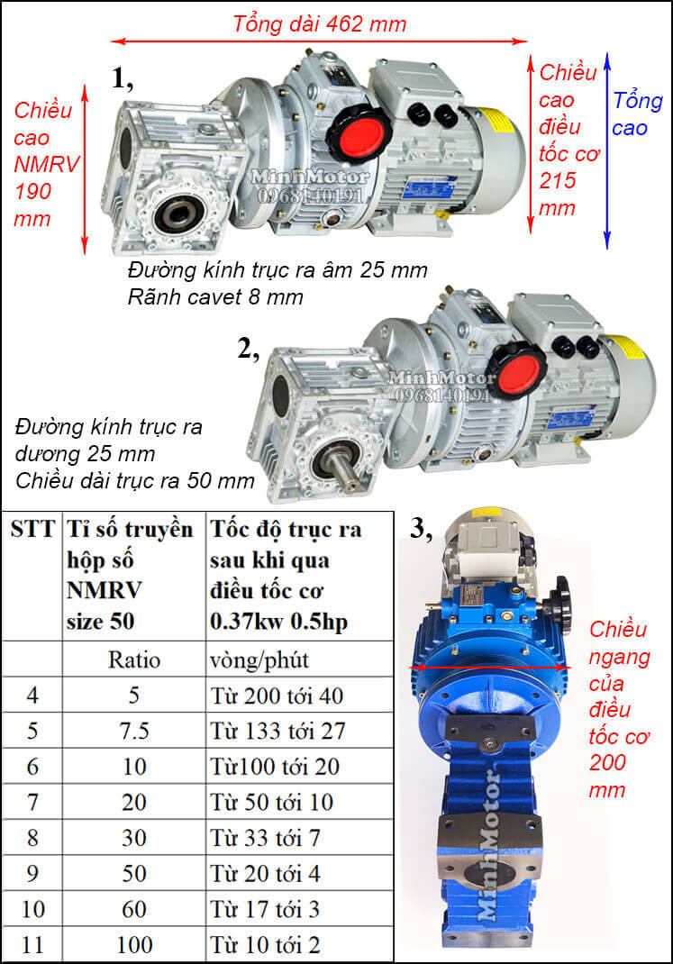 Hộp giảm tốc trục vít bánh vít 2 cấp NMRV