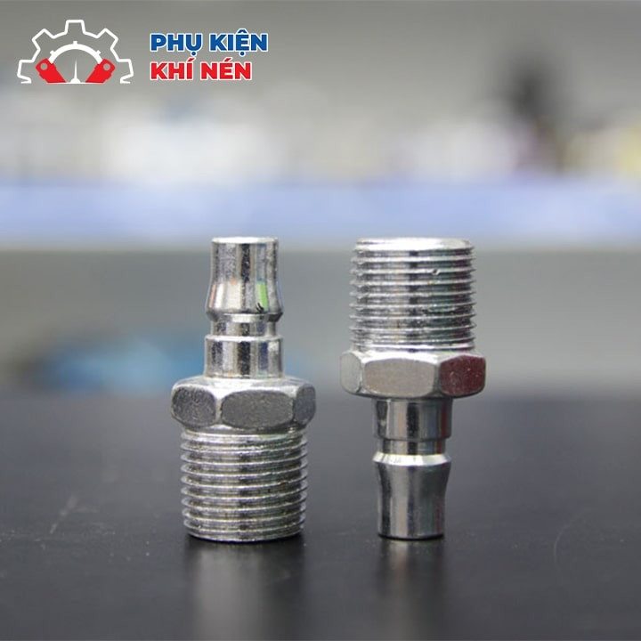Các loại cút nối nhanh khí nén đa dạng kích thước ren
