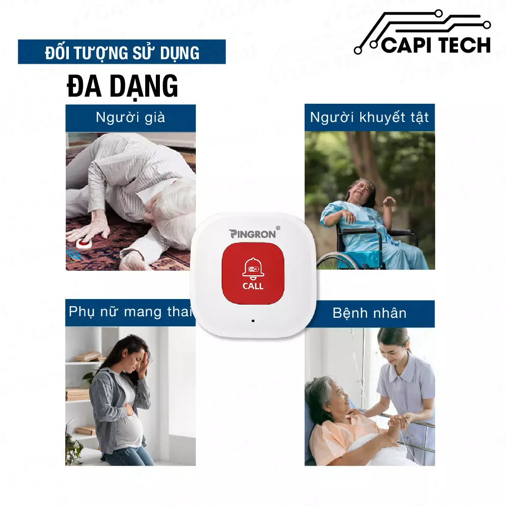 Nút nhấn khẩn cấp N01W với thiết kế nút bấm lớn, dễ dàng sử dụng cho mọi đối tượng