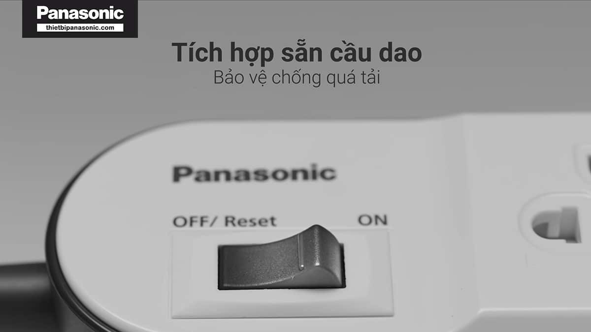 Ổ cắm đa năng Panasonic tích hợp cầu dao tự ngắt bảo vệ quá tải hiệu quả