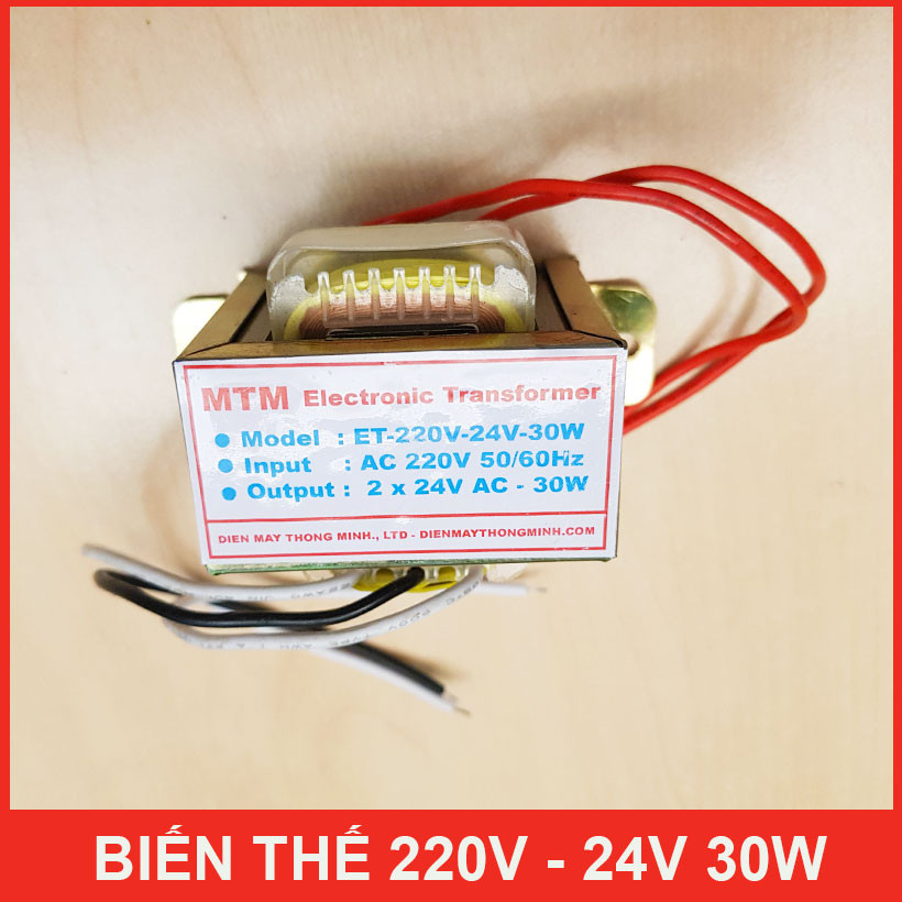 Tăng phô 220V ra 24V 30W với vỏ kim loại bền bỉ