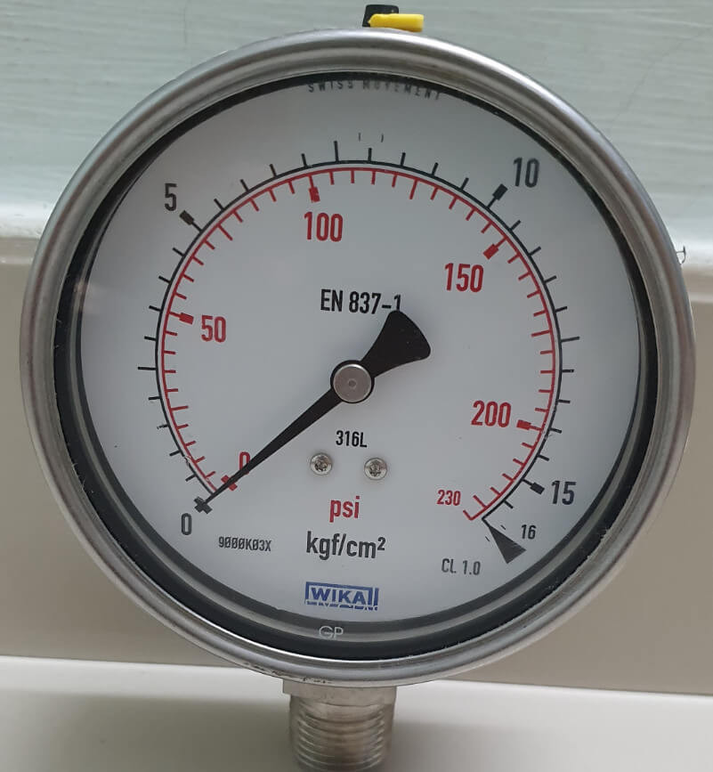Dòng sản phẩm WIKA 232.50.100 dải đo 0-16 kgf/cm2