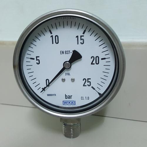 Đồng hồ áp suất WIKA 232.50 mặt 100mm dải đo 0-25 bar