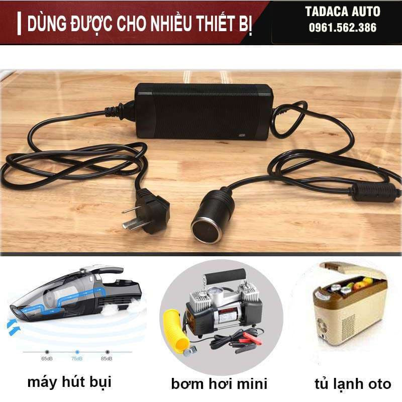 Dây nguồn và đầu kết nối chất lượng cao của bộ chuyển đổi 220V sang 12V