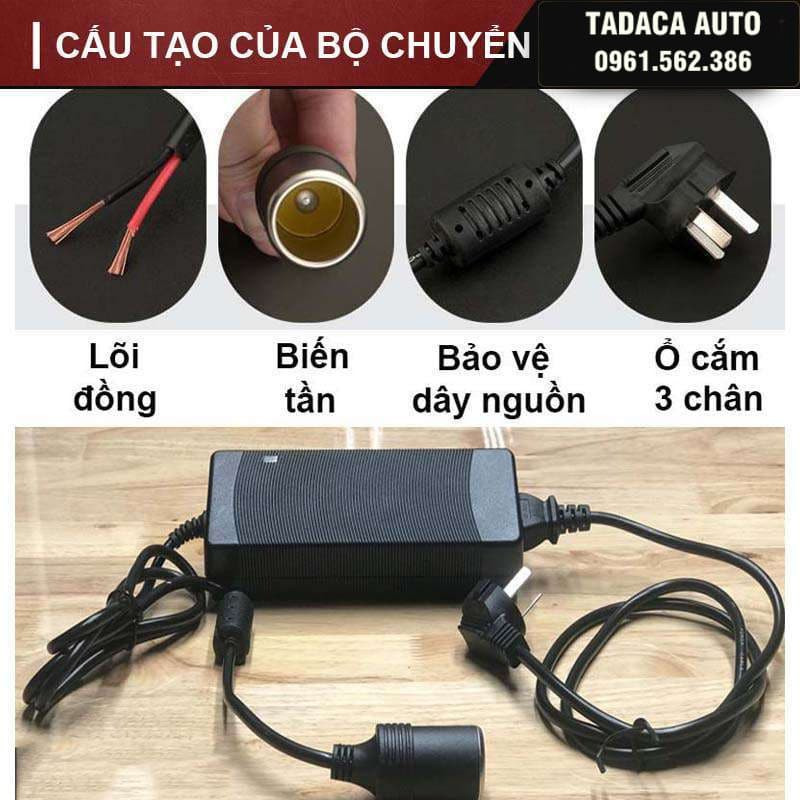 Cổng tẩu sạc 12V của bộ chuyển đổi, tương thích với thiết bị ô tô
