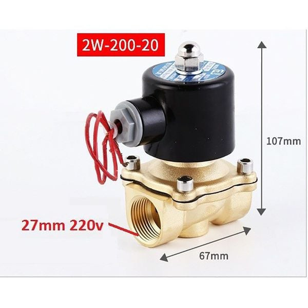 Cận cảnh van điện từ 220V với các thông số kỹ thuật