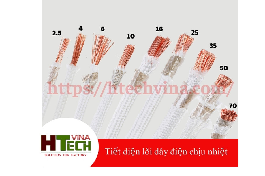 Tổng hợp các kích cỡ dây điện chịu nhiệt khác nhau, từ nhỏ đến lớn phục vụ đa dạng nhu cầu