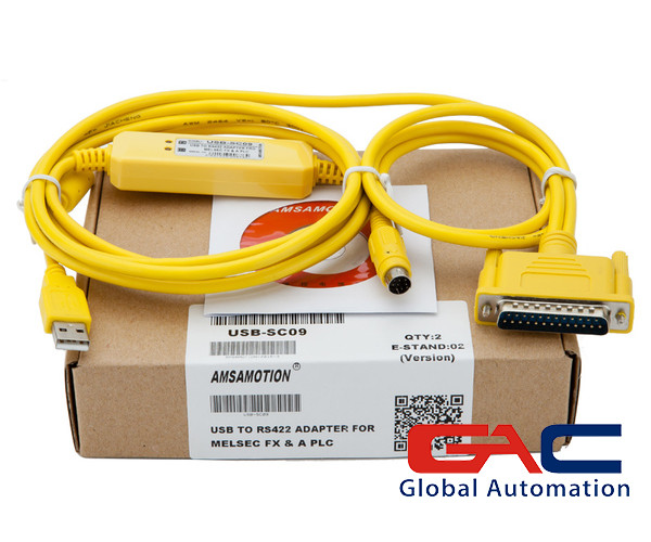 Cáp kết nối PLC Mitsubishi USB-SC09 màu vàng