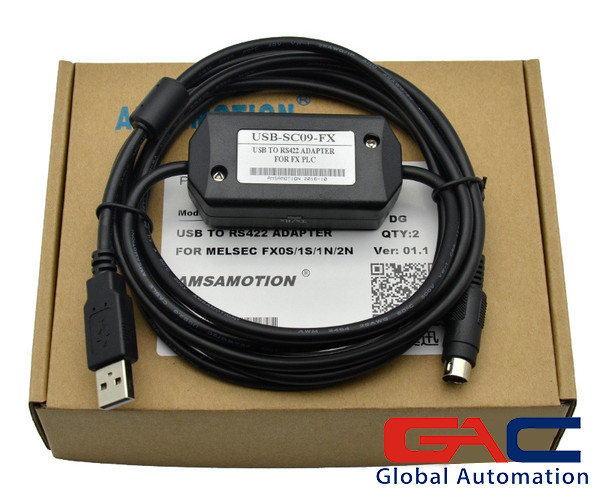 Cáp lập trình PLC Mitsubishi USB-SC09-FX cổng USB