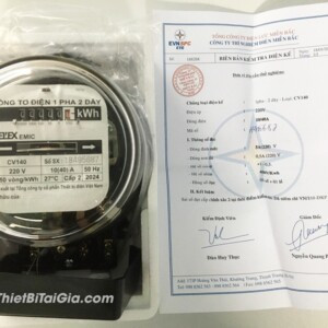 Hình ảnh công tơ điện cơ Gelex EMIC EVN 10(40A) được kiểm định, đảm bảo độ chính xác.