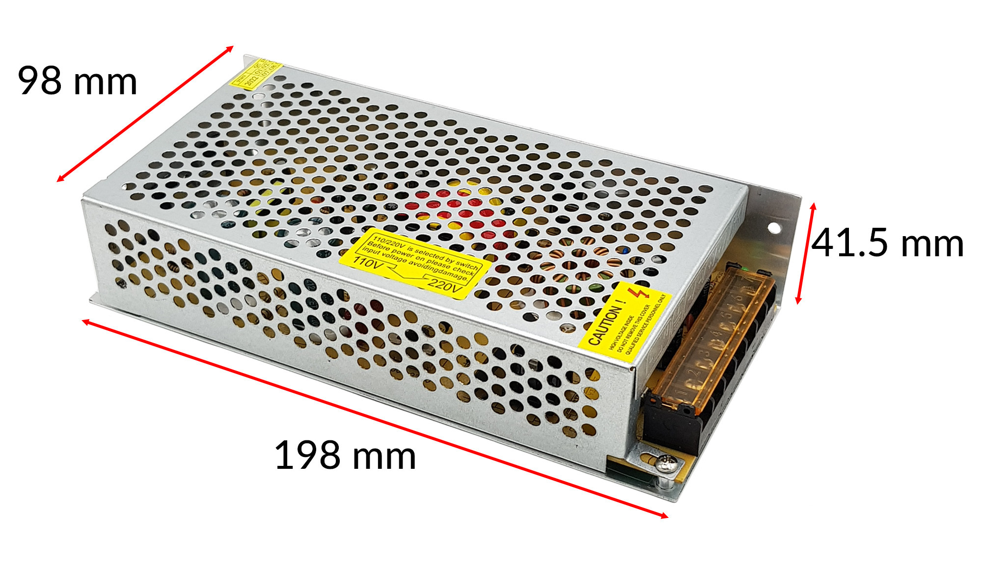 Bản vẽ kích thước chi tiết của bộ nguồn tổ ong 24V 5A