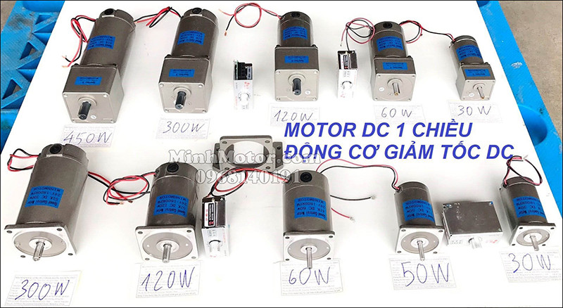 Hình ảnh mô tả một động cơ DC 24V cơ bản với các chi tiết chính