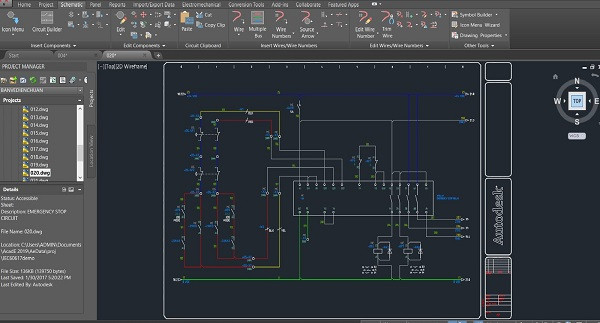 Sơ đồ nguyên lý đấu nối các thiết bị trong tủ điện