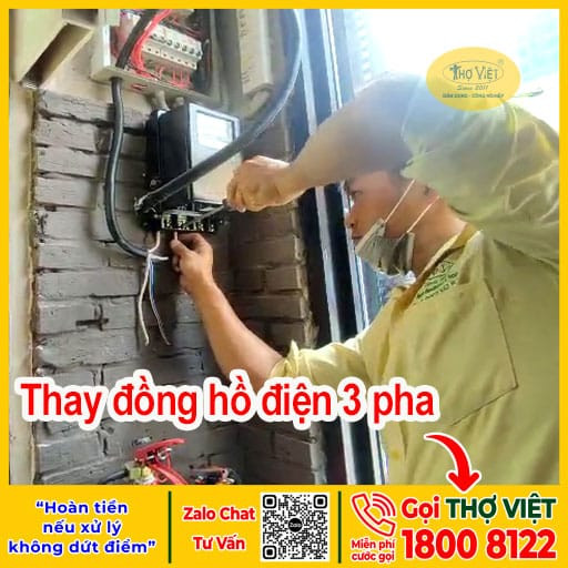 Dịch vụ thay thế đồng hồ điện 3 pha cho nhà xưởng