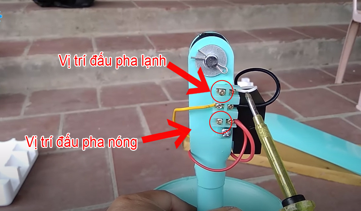 Quy trình đấu nối tụ điện mới vào quạt trần theo các bước