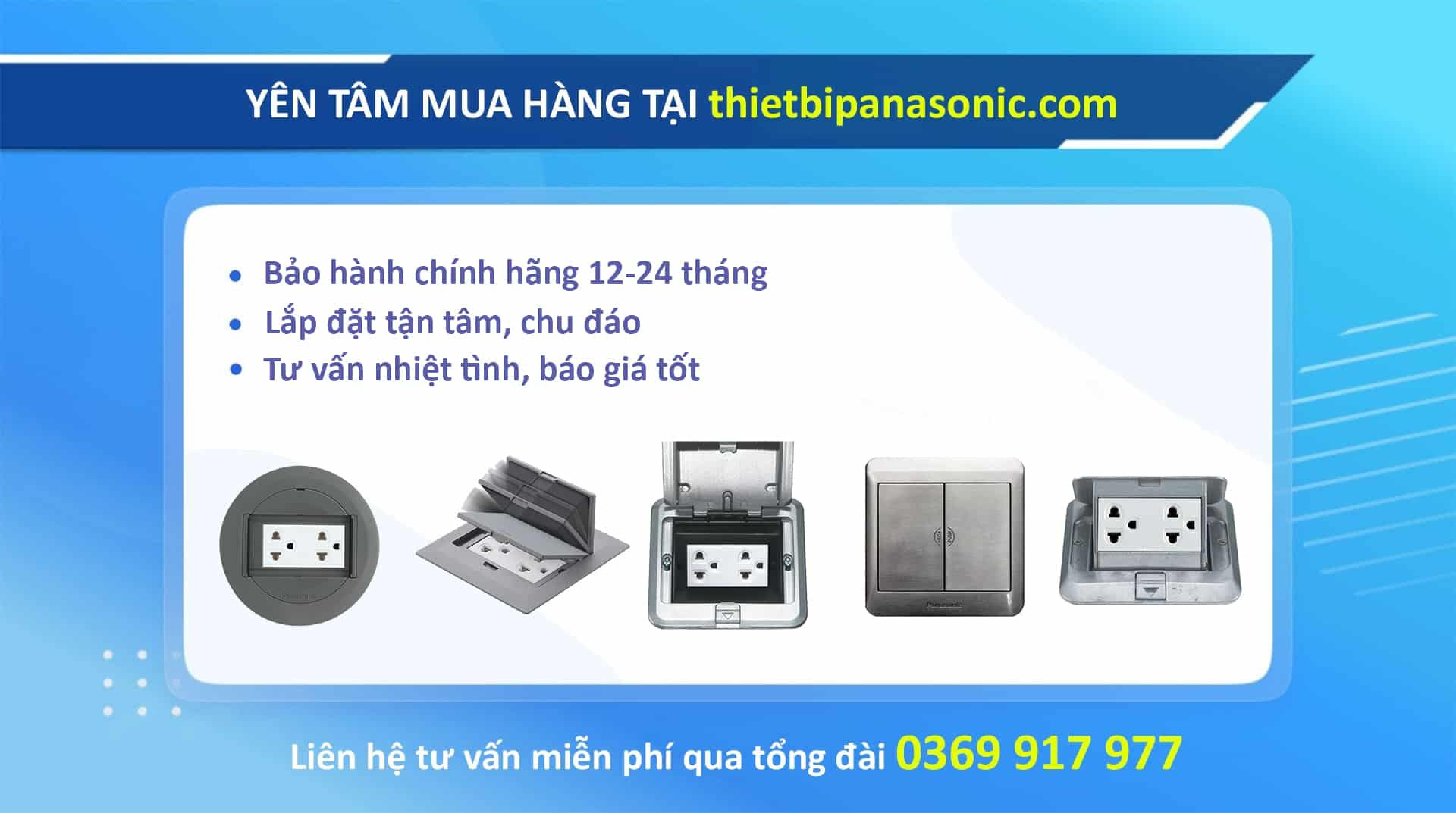 Ổ cắm điện âm sàn Panasonic chính hãng, an toàn và thẩm mỹ cho mọi không gian