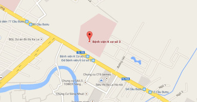 Bản đồ chỉ dẫn đường đi tới Bệnh viện K cơ sở Tân Triều trên Google Maps