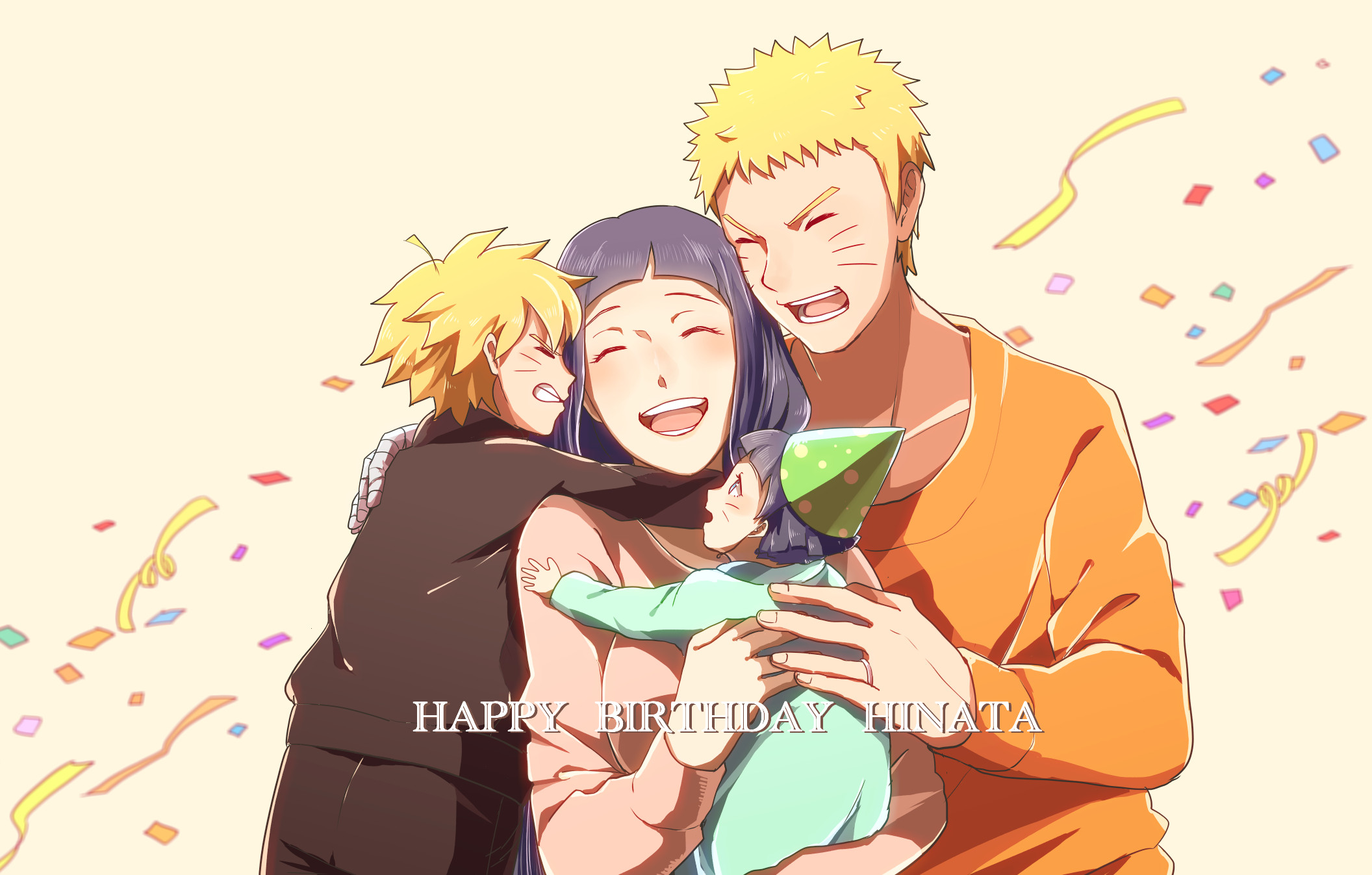 Gia đình Uzumaki Naruto hạnh phúc cùng Hinata, Boruto, Himawari
