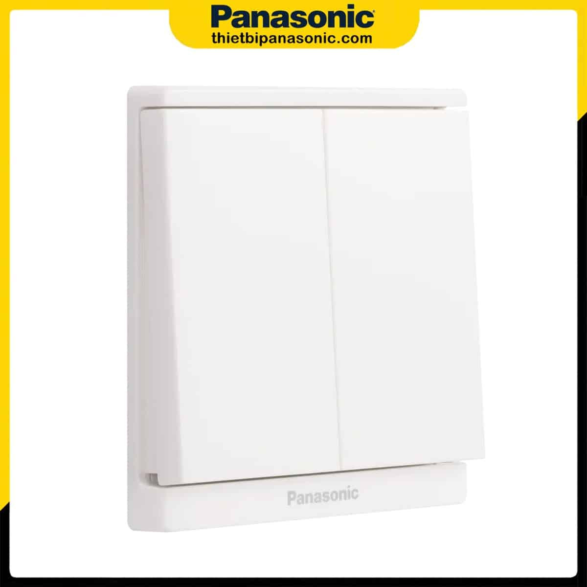 Công tắc đôi đảo chiều Panasonic Moderva màu trắng khi được lắp đặt