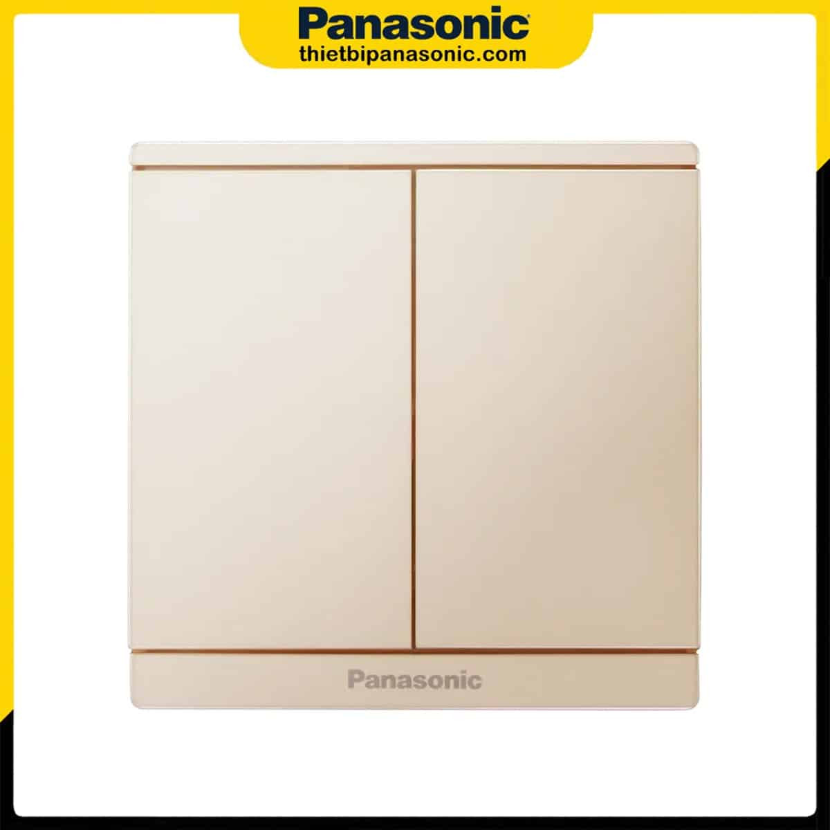 Hình ảnh công tắc đảo chiều Panasonic Moderva màu vàng ánh kim sang trọng
